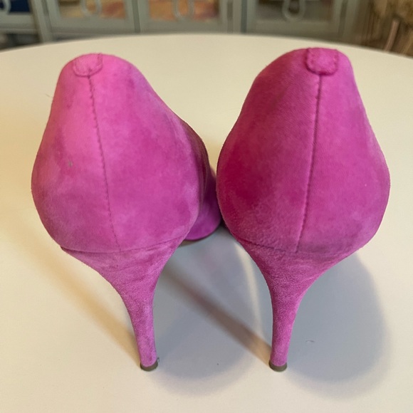 J. Crew Pink Suede Stiletto Heels - Picture 5 of 9